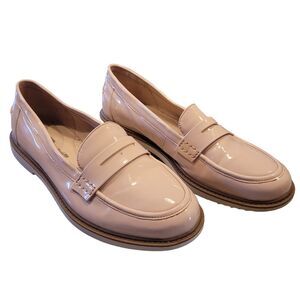 Clark's Light Pink Patent Leather Penny Loafer - Sz 9.5